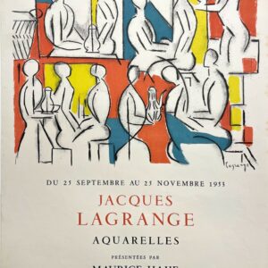 AFFICHES ORIGINALES - Spectacle & Évènements - Jacques Lagrange au Coqliban – Affiche Expo Litho Mourlot 1953