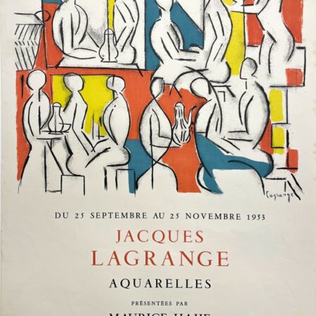 Jacques Lagrange au Coqliban – Affiche Expo Litho Mourlot 1953