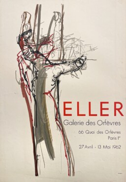 AFFICHES ORIGINALES - Spectacle & Évènements - Eller à la Galerie des Orfèvres – Affiche Expo Litho Mourlot 1962