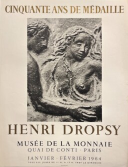 AFFICHES ORIGINALES - Spectacle & Évènements - Henri Dropsy au Musée de la Monnaie de Paris – Affiche Expo Litho Mourlot 1964