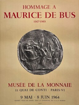 AFFICHES ORIGINALES - Spectacle & Évènements - Hommage à M. De Bus à la Monnaie de Paris – Affiche Expo Litho Mourlot 1964