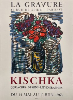 AFFICHES ORIGINALES - Spectacle & Évènements - Kischka à la Galerie La Gravure – Affiche Expo Litho Mourlot 1963