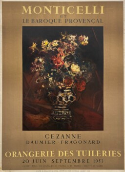 AFFICHES ORIGINALES - Spectacle & Évènements - Monticelli à l&rsquo;Orangerie des Tuileries – Affiche Expo Litho Mourlot 1953