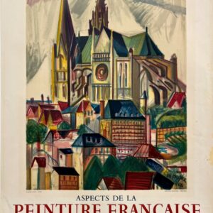 AFFICHES ORIGINALES - Spectacle & Évènements - La Peinture Française à Chartres – Affiche Expo Litho Mourlot 1959