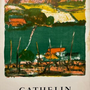 AFFICHES ORIGINALES - Spectacle & Évènements - Cathelin à la Galerie Marcel Guiot – Affiche Expo Litho Mourlot 1961