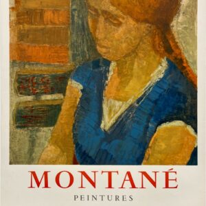 AFFICHES ORIGINALES - Spectacle &amp; Évènements - Montané à la Maison de la Pensée Française – Affiche Expo Litho Mourlot 1961