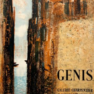 AFFICHES ORIGINALES - Spectacle & Évènements - Genis à la Galerie Charpentier – Affiche Expo Litho Mourlot 1961