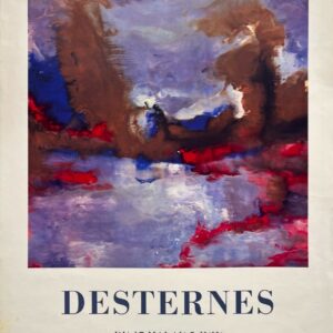 AFFICHES ORIGINALES - Spectacle & Évènements - Desternes à la Galerie René Drouet – Affiche Expo Litho Lion, Bosson [1960]