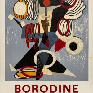 AFFICHES ORIGINALES - Spectacle &amp; Évènements - Borodine à la Galerie Berri-Lardy – Affiche Expo Litho Mourlot 1962