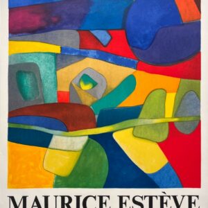 AFFICHES ORIGINALES - Spectacle & Évènements - Maurice Estève à la Neue Galerie Zürich – Affiche Expo Litho Mourlot 1973
