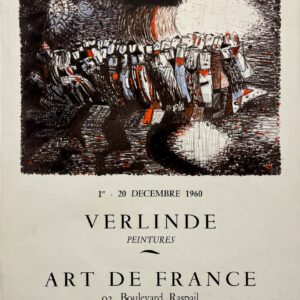 AFFICHES ORIGINALES - Spectacle & Évènements - Verlinde à la Galerie Art de France – Affiche Expo Litho Devaye 1960