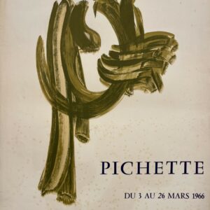 AFFICHES ORIGINALES - Spectacle & Évènements - Pichette à la Galerie Henri Benezit – Affiche Expo Litho Pons / Douard 1966