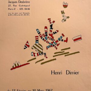 AFFICHES ORIGINALES - Spectacle &amp; Évènements - Henri Dimier à la Galerie Desbrière – Affiche Expo Litho A. Chapuis 1967