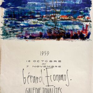 AFFICHES ORIGINALES - Spectacle & Évènements - Gérard Economos à la Galerie Tonalités – Affiche Expo Litho Parisoliths 1959