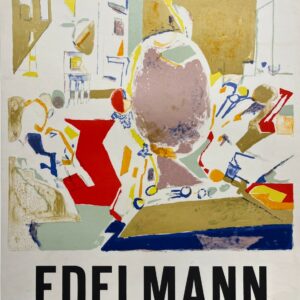 AFFICHES ORIGINALES - Spectacle & Évènements - Edelmann à la Galerie Cinq-Mars – Affiche Expo Litho 1964