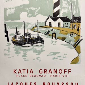 AFFICHES ORIGINALES - Spectacle &amp; Évènements - Jacques Bouyssou à la Galerie Katia Granoff – Affiche Expo Litho Tournelles 1964