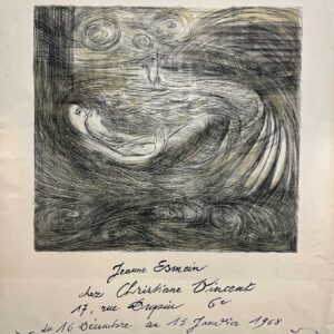 AFFICHES ORIGINALES - Spectacle &amp; Évènements - Jeanne Esmiein chez Christiane Vincent – Affiche Expo Litho 1968