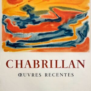 AFFICHES ORIGINALES - Spectacle &amp; Évènements - Chabrillan à la Galerie Creuze – Affiche Expo Litho Mourlot 1960
