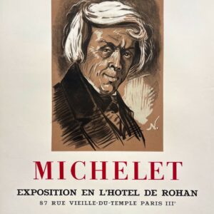 AFFICHES ORIGINALES - Spectacle &amp; Évènements - Michelet à l’Hôtel de Rohan – Affiche Expo Litho Mourlot 1961