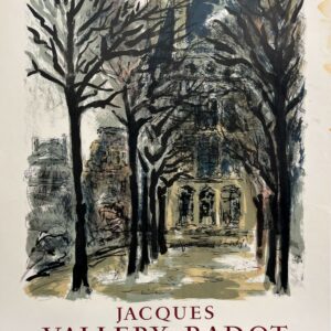 AFFICHES ORIGINALES - Spectacle &amp; Évènements - J. Vallery-Radot à la Galerie J. Le Chapelin – Affiche Expo Litho Mourlot 1958