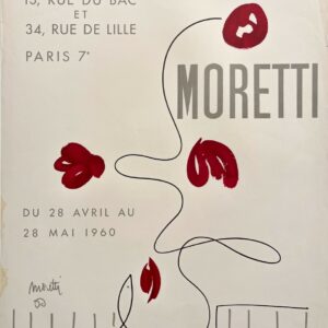 AFFICHES ORIGINALES - Spectacle & Évènements - Moretti à la Galerie Genet – Affiche Expo Litho Mourlot 1960