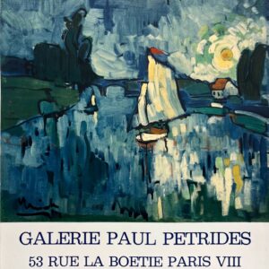 AFFICHES ORIGINALES - Spectacle & Évènements - Vlaminck à la Galerie Paul Petrides – Affiche Expo Litho Mourlot 1975