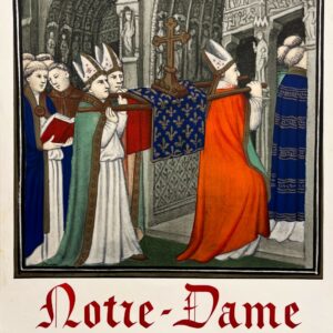 AFFICHES ORIGINALES - Spectacle & Évènements - VIIIe Centenaire de Notre Dame de Paris – Affiche Expo Litho Mourlot 1963