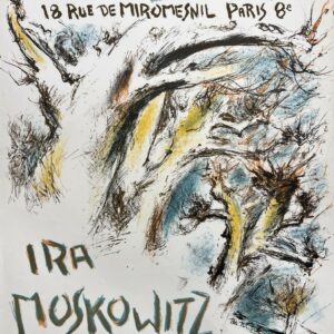 AFFICHES ORIGINALES - Spectacle & Évènements - Ira Moskowitz à la Galerie 18 – Affiche Expo Litho Mourlot 1966&Prime;
