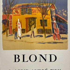 AFFICHES ORIGINALES - Spectacle & Évènements - Blond à la Galerie André Weil – Affiche Expo Litho Mourlot 1960