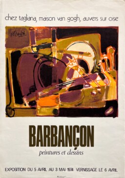 AFFICHES ORIGINALES - Spectacle & Évènements - Barbançon chez Tagliana, Maison Van Gogh – Affiche Expo Litho A. Karcher 1974