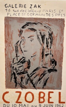 AFFICHES ORIGINALES - Spectacle & Évènements - Czobel à la Galerie Zak – Affiche Expo Litho Desjobert 1962