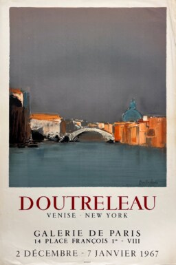 AFFICHES ORIGINALES - Spectacle & Évènements - Doutreleau à la Galerie de Paris – Affiche Expo Litho Mourlot 1967