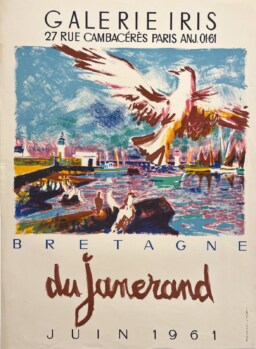 AFFICHES ORIGINALES - Spectacle & Évènements - Du Janerand à la Galerie Iris – Affiche Expo Litho L. Détruit 1961