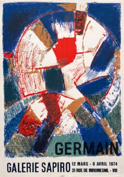 AFFICHES ORIGINALES - Spectacle & Évènements - Germain à la Galerie Sapiro – Affiche Expo Litho Mourlot 1974