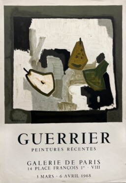 AFFICHES ORIGINALES - Spectacle & Évènements - Guerrier à la Galerie de Paris – Affiche Expo Litho Mourlot 1968