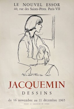 AFFICHES ORIGINALES - Spectacle & Évènements - Jacquemin à la Galerie Le Nouvel Essor – Affiche Expo Litho Rigal 1965