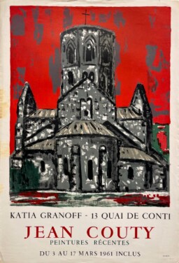 AFFICHES ORIGINALES - Spectacle & Évènements - Jean Couty à la Galerie Katia Granoff – Affiche Expo Litho Mourlot 1961