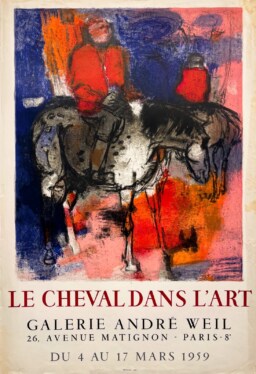 AFFICHES ORIGINALES - Spectacle & Évènements - Le Cheval dans l&rsquo;Art à la Galerie André Weil – Affiche Expo Litho Mourlot 1959