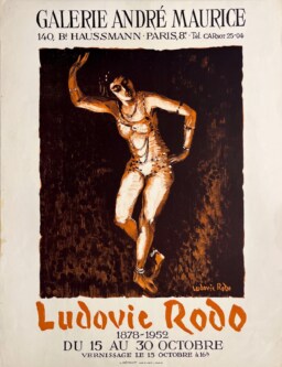 AFFICHES ORIGINALES - Spectacle & Évènements - Ludovic Rodo à la Galerie André Maurice – Affiche Expo Litho L. Détruit [1955]