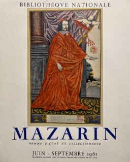 AFFICHES ORIGINALES - Spectacle & Évènements - Mazarin, Exposition à la Bibliothèque Nationale – Affiche Expo Litho 1961