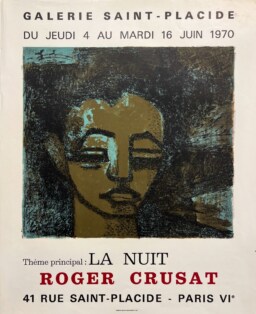 AFFICHES ORIGINALES - Spectacle & Évènements - Roger Crusat à la Galerie Saint-Placide – Affiche Expo Litho Douard 1970