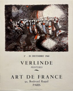 AFFICHES ORIGINALES - Spectacle & Évènements - Verlinde à la Galerie Art de France – Affiche Expo Litho Devaye 1960