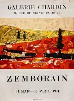 AFFICHES ORIGINALES - Spectacle & Évènements - Zemborain à la Galerie Chardin – Affiche Expo Litho Guillard, Gourdon & Cie 1974