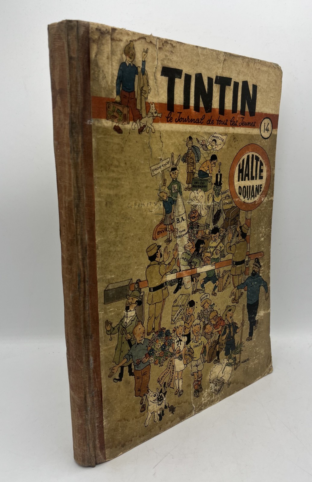 NEUVIÈME ART - Hergé - Recueil Journal de Tintin – Album n° 14 – édition française 1953