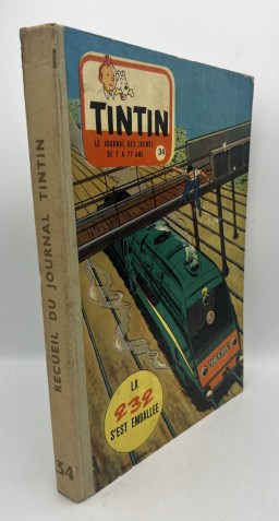 NEUVIÈME ART - Hergé - Recueil Journal de Tintin – Album n° 34 – édition française 1958