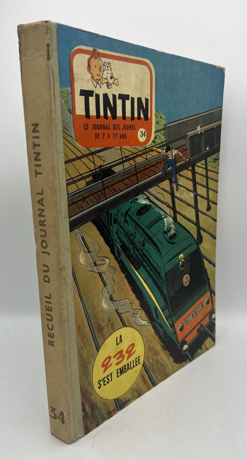 NEUVIÈME ART - Hergé - Recueil Journal de Tintin – Album n° 34 – édition française 1958