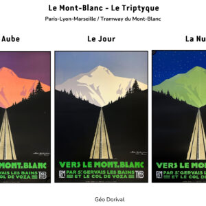 AFFICHES ORIGINALES - Tourisme - Le Mont-Blanc (Triptyque) – Géo Dorival  – 1928