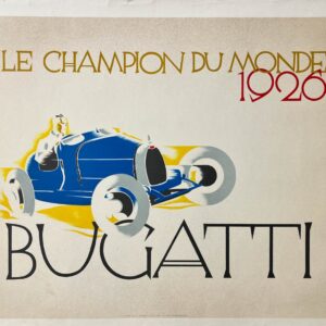 AFFICHES ORIGINALES - Sport - Bugatti – Ernst Dryden – re. 1984