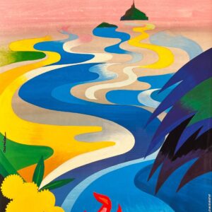AFFICHES ORIGINALES - Tourisme - Saint-Jean-Le-Thomas, Baie Mont-Saint-Michel – Auriac – 1992