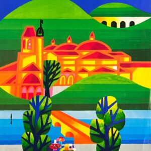 AFFICHES ORIGINALES - Tourisme - Souillac sur Dordogne, Lot – Auriac – Signée – 1985